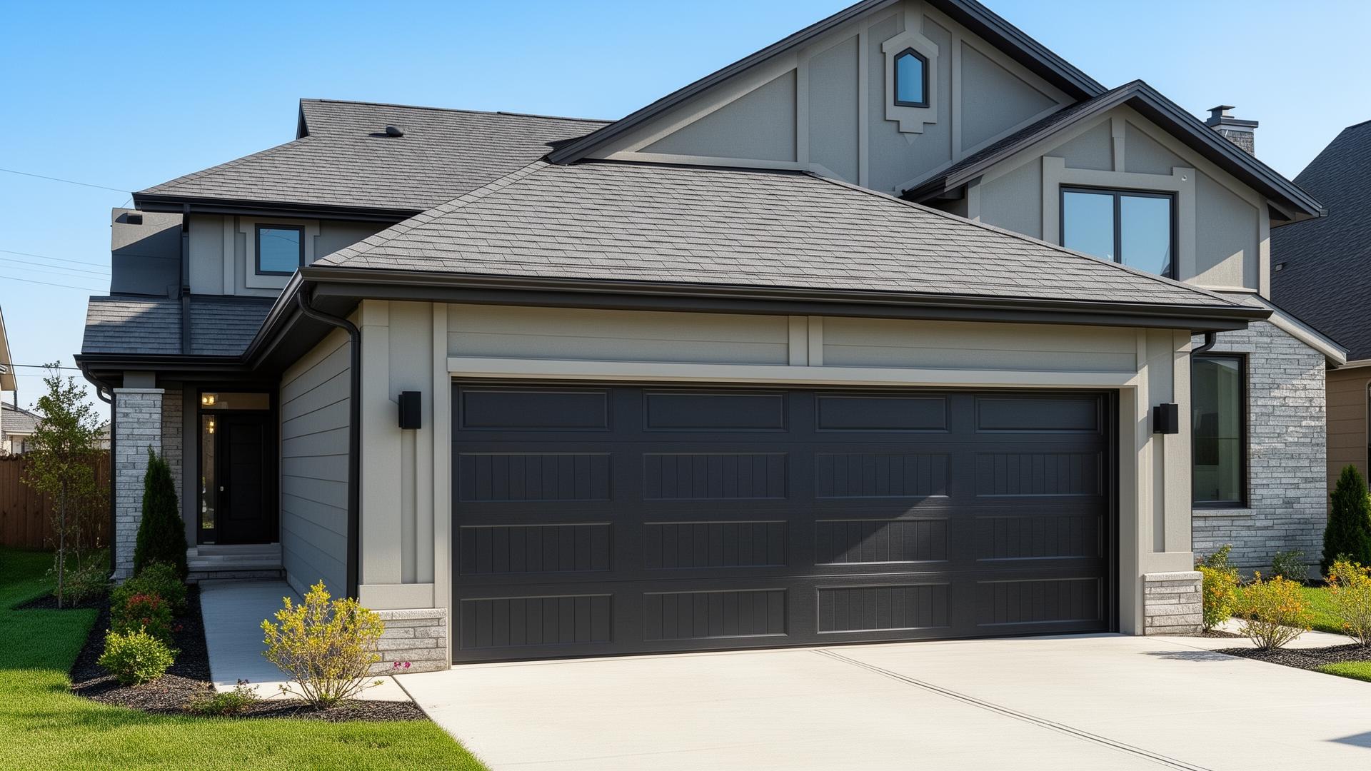 Modern garage door installation by Garage Door Astatula